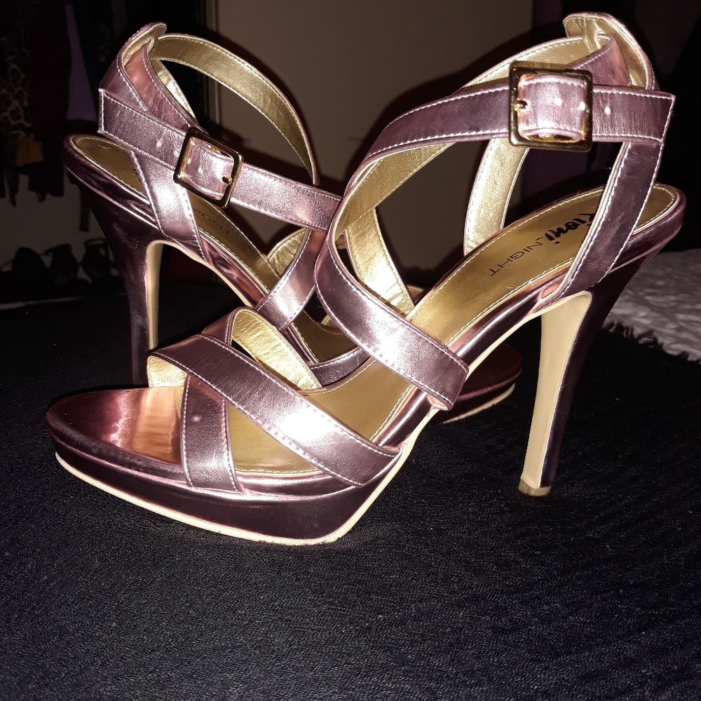 Rose Gold Strappy Heels